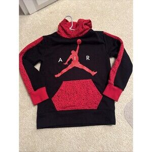Jordan Air Black Red Hoodie Youth Small 8-10 YRS Long Sleeve Jumpingman